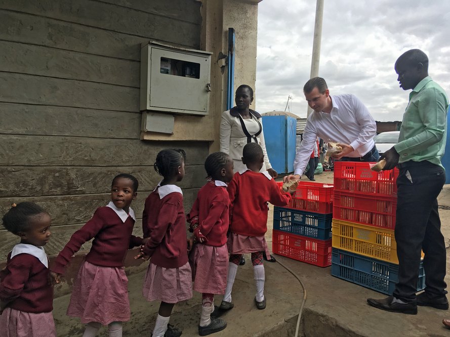 24 schools and about 2,800 children are supplied with sandwich bread daily.